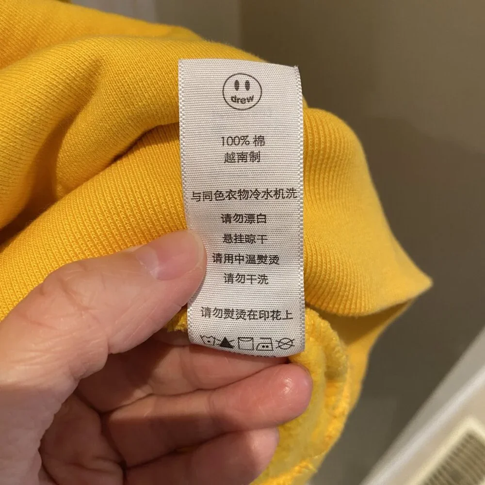 Drew House Golden Yellow Oversized Hoodie Size Medium - Picture 5 of 8